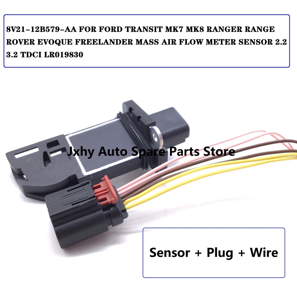 Mass Air Flow Sensor Pigtail Connctor สำหรับ Ford Transit Mk7 Mk8 Custom 2.2 TDCI OE # 8V2112B579AA,