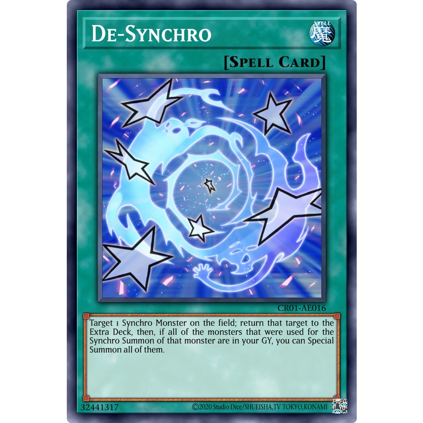 [Mengyou Card] Yu-Gi-Oh CR01-AE016 De-Synchro (Synchro Release)
