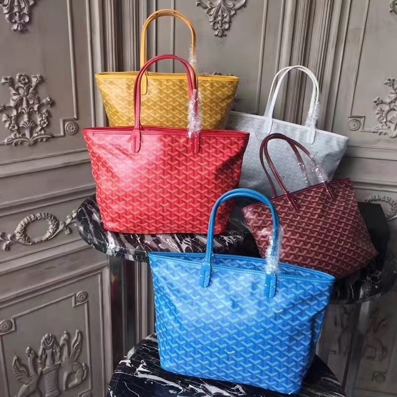 24 ชั่วโมง Shipp ขายร้อน Goyard Goyard กระเป๋าช้อปปิ้งซิปสไตล์ Tote กระเป๋าฟันสุนัขขนาดใหญ่ความจุผ้า