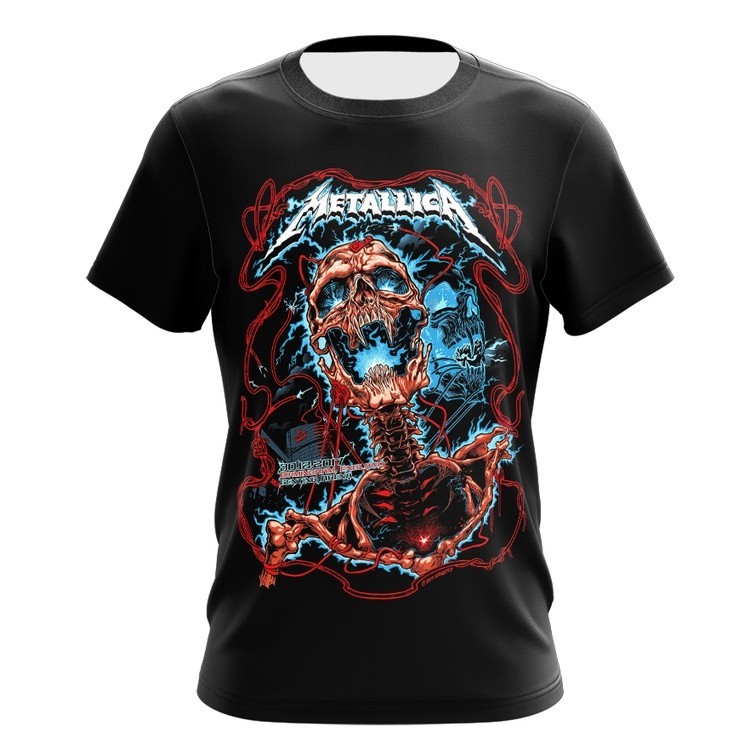 Metallica England 2017 Short Sleeve Casual Graphic Tees- Premium 100% Cotton