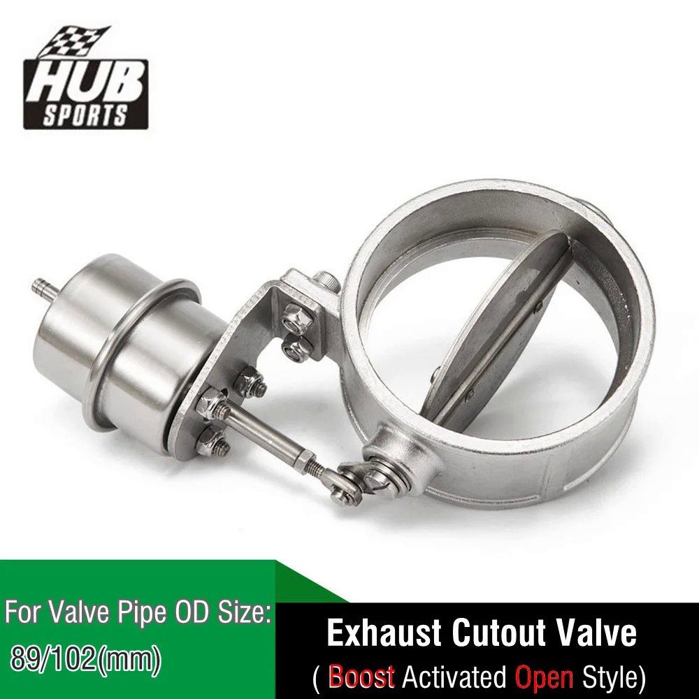 HUB sports New Boost Activated Exhaust Cutout / Dump 89mm / 102mm Open Style Pressure: ประมาณ 1 BAR 