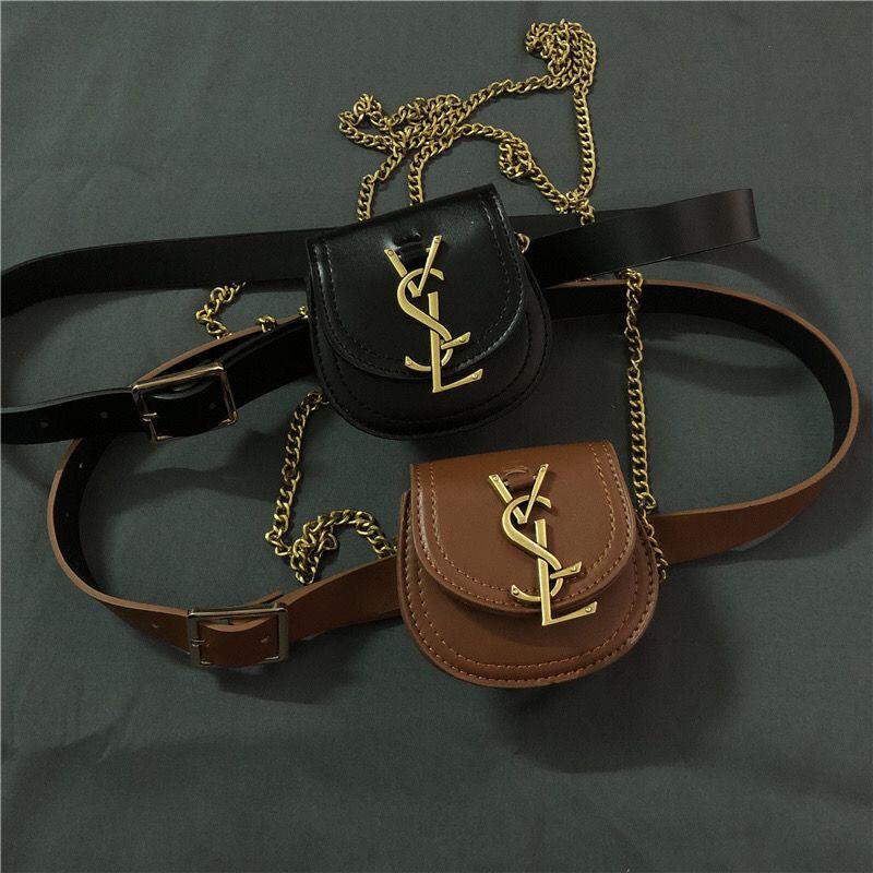 Ysl chain belt bag ผู้หญิงอินเทรนด์ ins เข็มขัดกระเป๋าคาดเอวเล็กตกแต่งกับกระโปรงกางเกงยีนส์เอวมินิกร