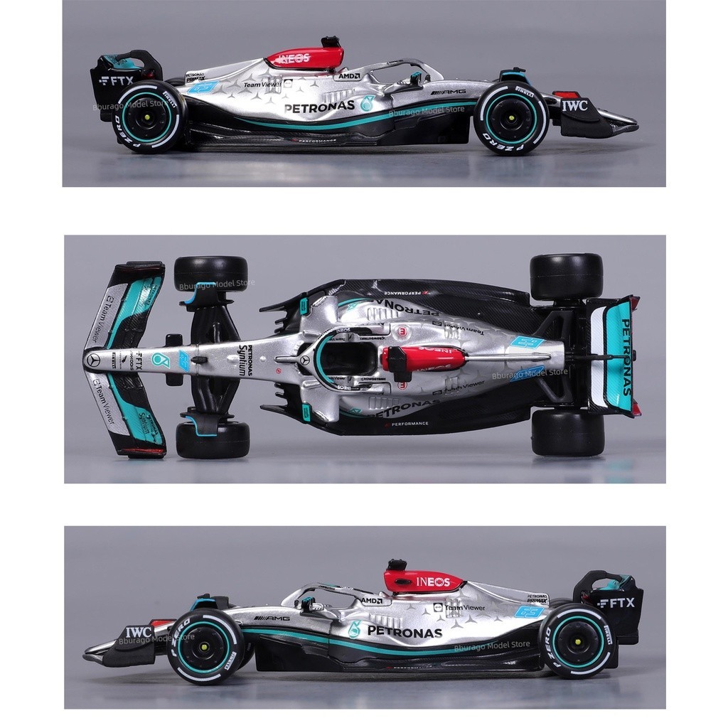 Bburago โมเดลรถยนต์จําลอง 1:43 2022 Mercedes-AMG W13 F1-75 MCL36 C42 RB18 F1 - รูปที่ 3