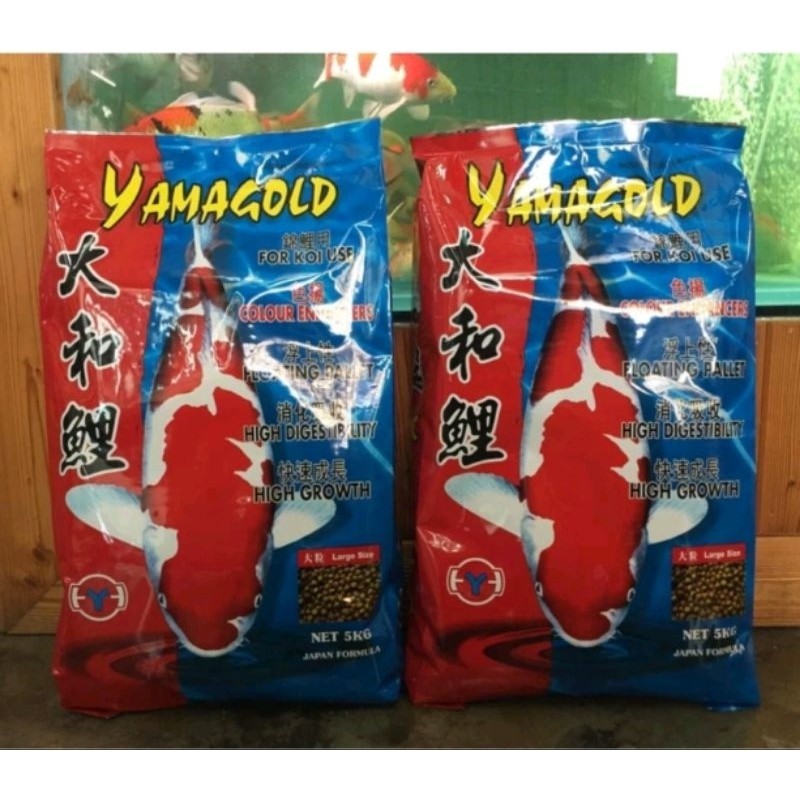 [2 ถุง] อาหารคาร์ฟญี่ปุ่น Yamagold L-Size 5kg x 2 ถุง(526)