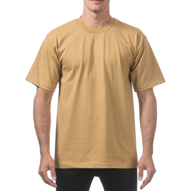 PRO CLUB เสื้อยืดธรรมดา Heavyweight-มัสตาร์ด