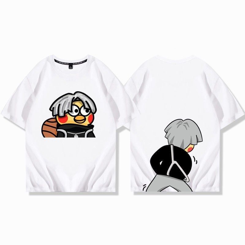 ไก่คุณสวยเกินไป Cai Xukun Cai Xukun ikun Peripheral Overalls ร้องเพลงและกระโดด rap แขนสั้นคุณเล่นบาส