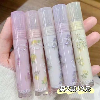 ลิป ลิปสติก Flower Loria First Kiss Lip Glaze Water Light Water Sense Mirror Spring Pure Desire Tuyere Red Flower Lolia Student Party Girl