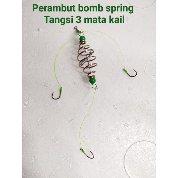 สปริงระเบิด Perimbut Tangsi 3 Mata kail /peramut mata boom/ mata boom