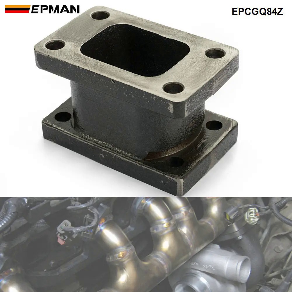 EPMAN T3 ถึง T3 4-Bolt Turbo Charger Manifold หน้าแปลนแปลงอะแดปเตอร์ชุดเหล็กหล่อ EPCGQ84Z
