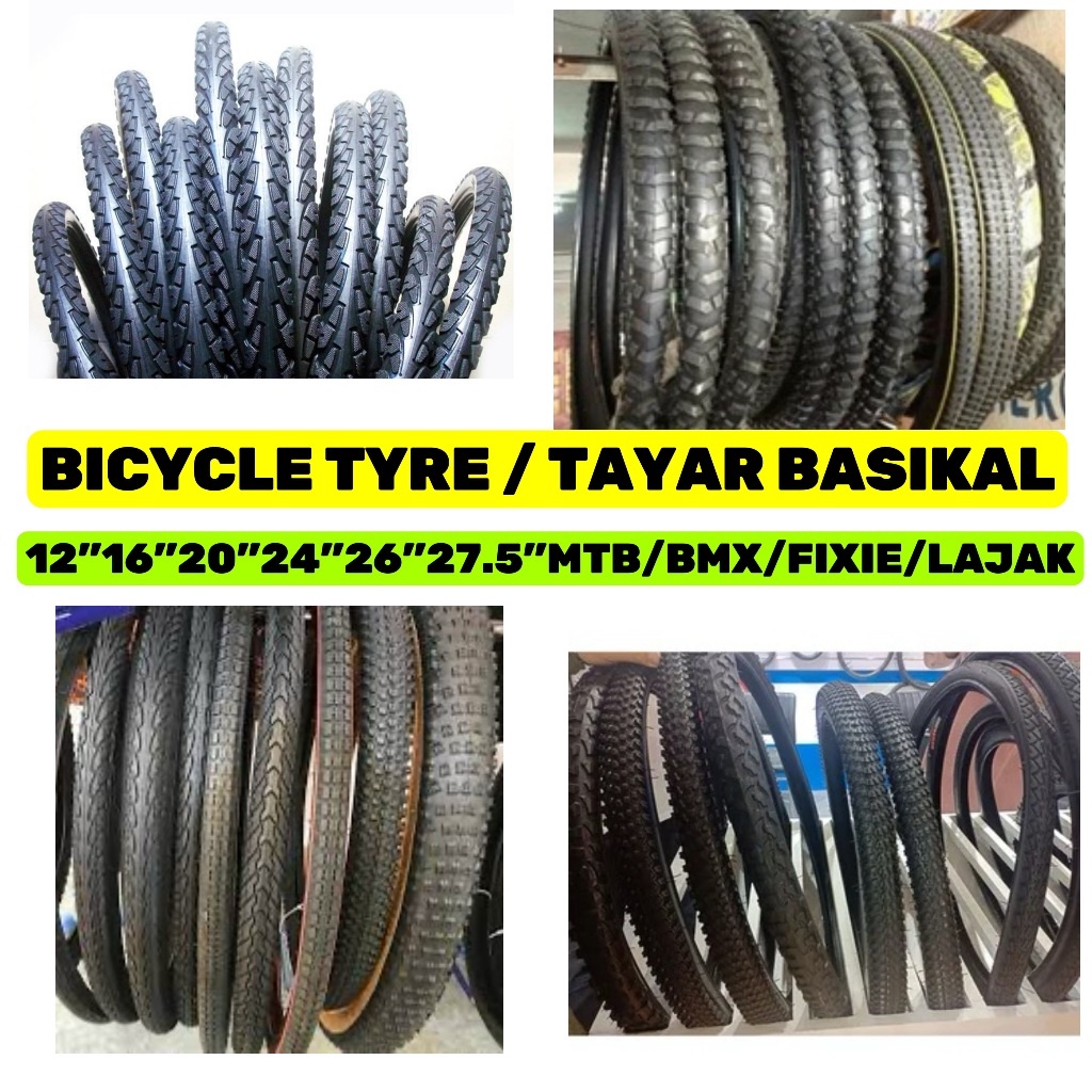 CANDY BICYCLE TIRE TAYAR BASIKAL 12"16"20"24"26"27.5" BMX MTB LAJAK FIXIE CITY LADY FOLDING BIKE