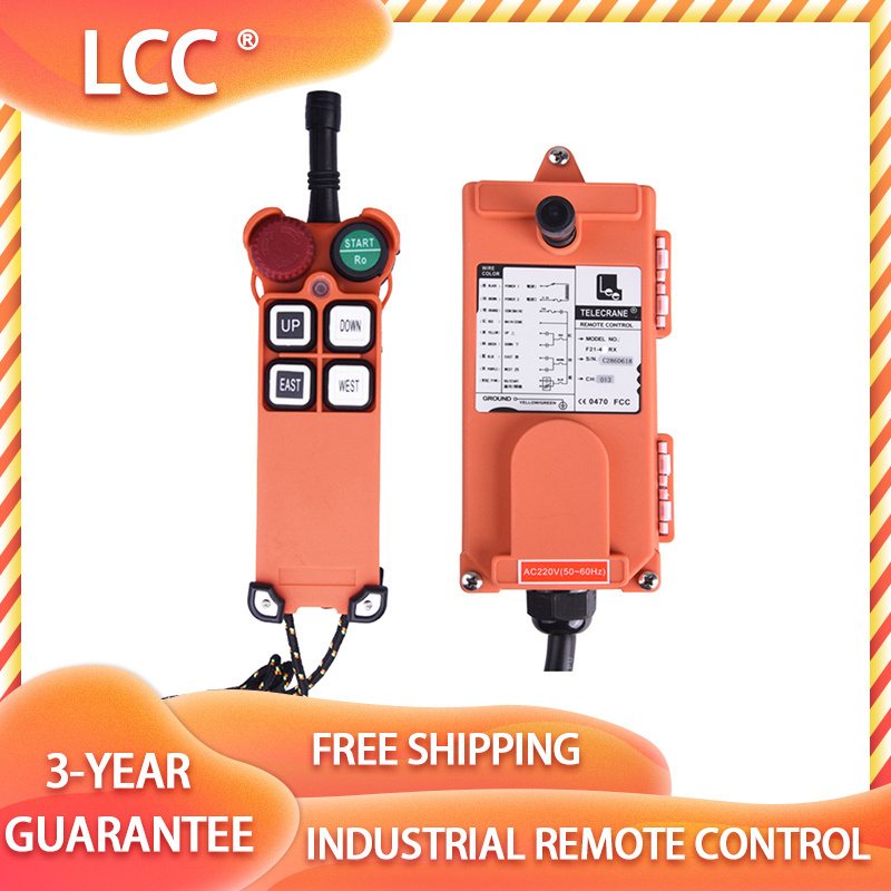 Lcc F21 -4S F21-4D รีโมทคอนโทรลอุตสาหกรรมไร้สายรอกไฟฟ้ารีโมทคอนโทรล 1 T1Rr F21-4Sเครนควบคุมระยะไกล รถบรรทุกติดเครน รอกไฟฟ้า