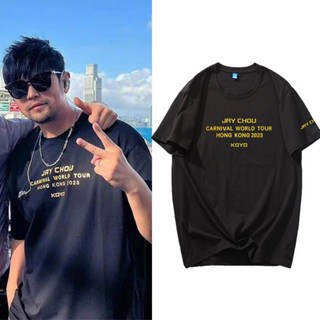 Jay CHOU JAY CHOU เสื้อแขนสั้น ทรงหลวม สําหรับผู้ชาย และผู้หญิง เหมาะกับงานรื่นเริง 9.04