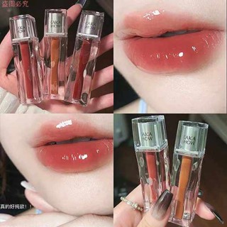 ลิปสติก ลิปกลอส เพดานปรารถนาบริสุทธิ์ ~~ สตรอเบอร์รี่ Frozen Dudu Lip Water Mirror Glass Lip Oil ให้ความชุ่มชื้นไม่ติดถ้วยเคลือบริมฝีปากสีขาว