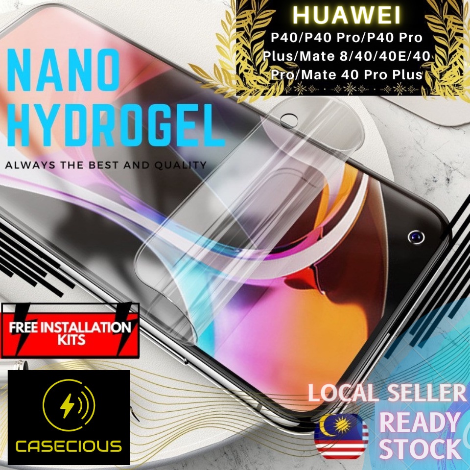 Huawei P40 P40 Pro P40 Pro Plus Mate 8 40 40E 40 Pro Mate 40 Pro Plus Hydrogel Soft Nano ฟิล์มกันรอย