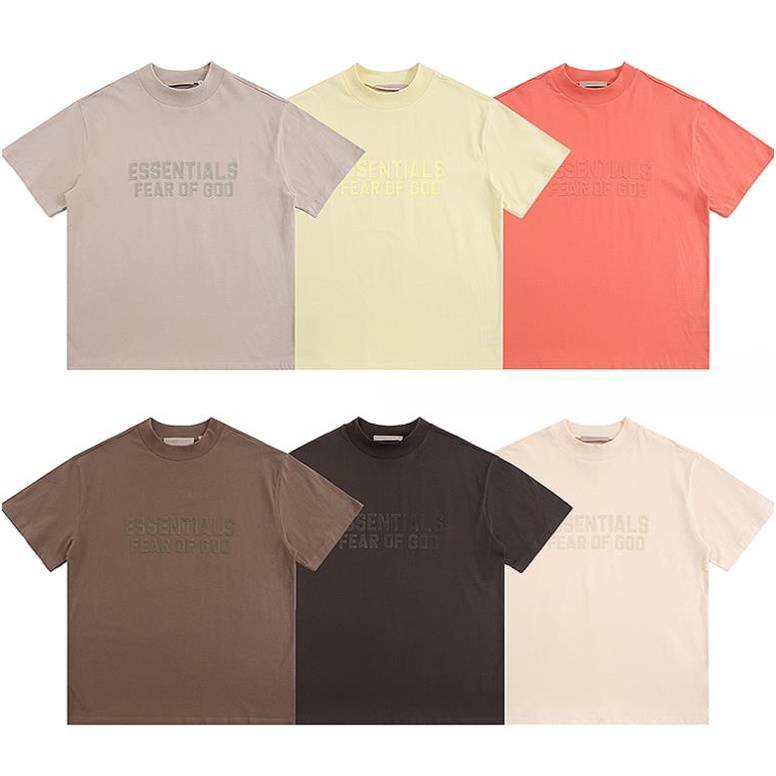 ขายดี พร้อมส่ง ESSENTIALS FOG Season 8 Flocking เสื้อแขนสั้น พิมพ์ลาย