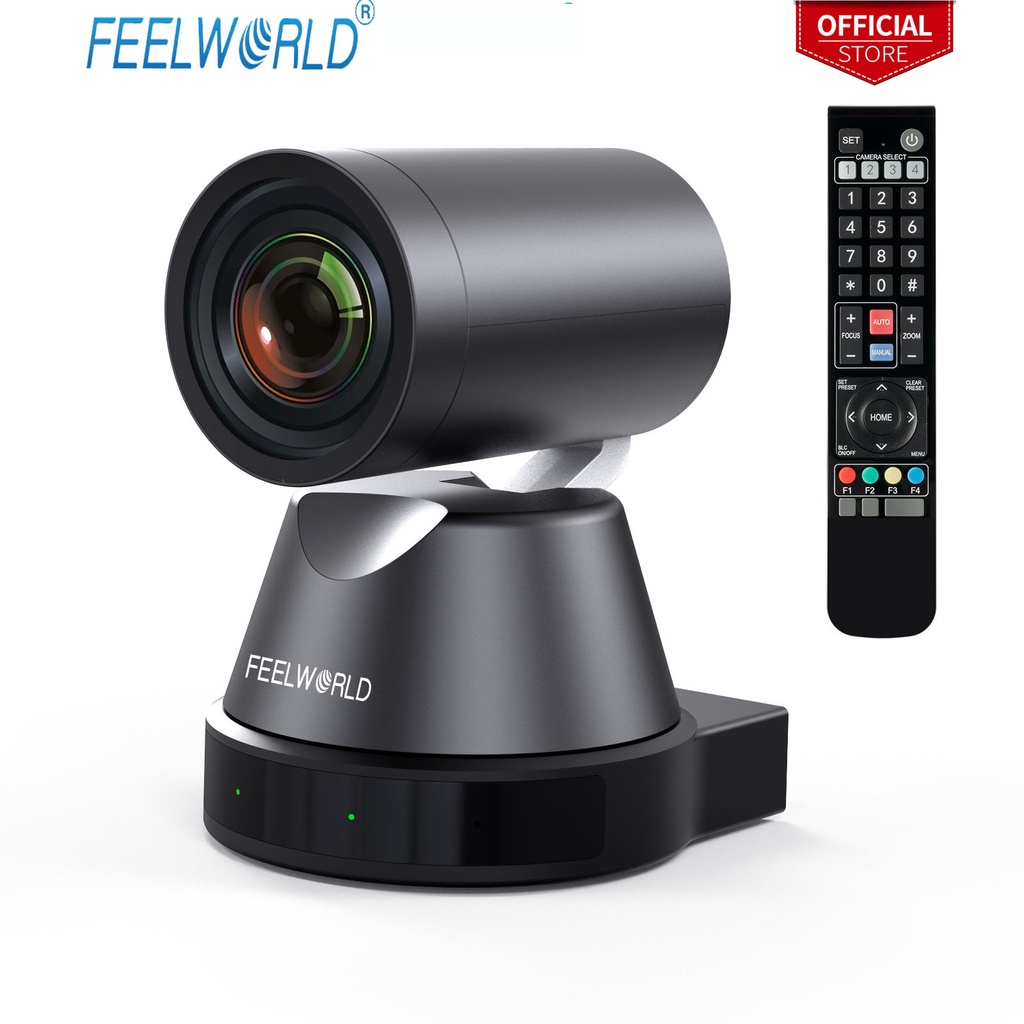 Feelworld กล้อง 4K12X 4K PTZ USB HDMI POE 12X ออปติคอลแพนเอียงซูม AI ติดตามอัตโนมัติ โฟกัส IP รีโมตค