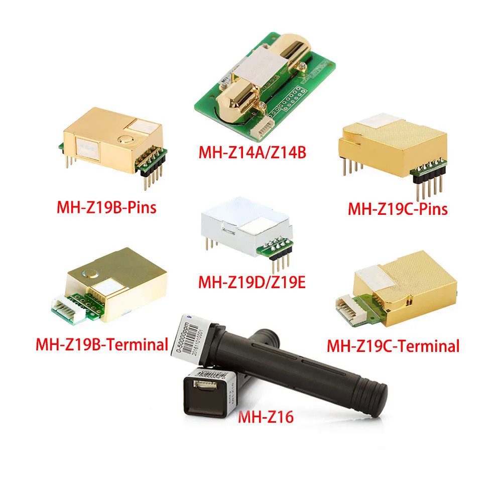 Winsen MH-Z19B/MH-Z19C/MH-Z19D/MH-Z19E/MH-Z14A//MH-Z16เซ็นเซอร์ CO2 NDIR เซ็นเซอร์ก๊าซคาร์บอนไดออกไซ