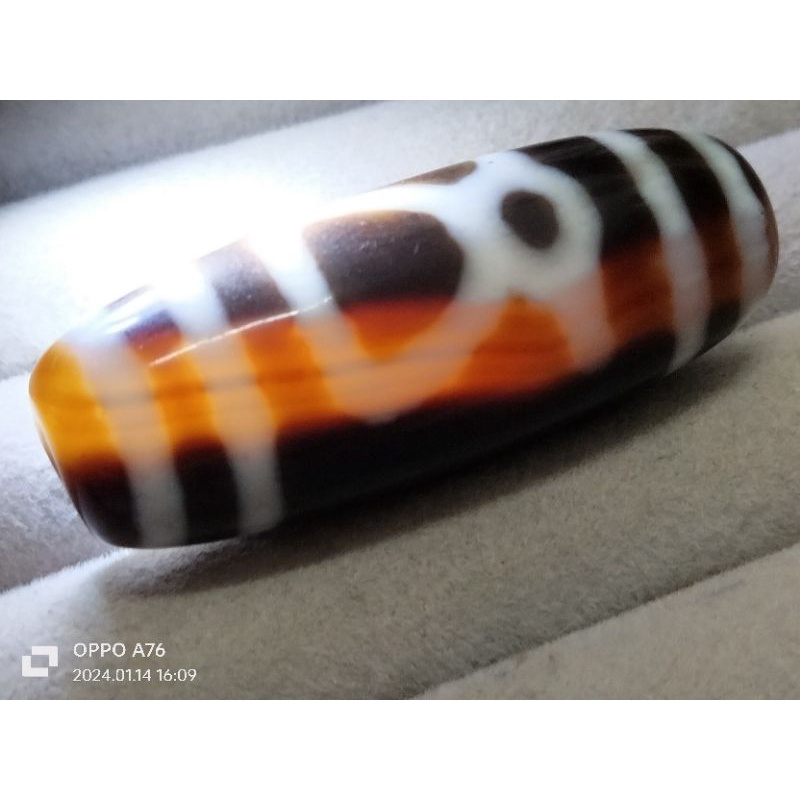 ลูกปัด Dzi 天然 财神天珠(F025)