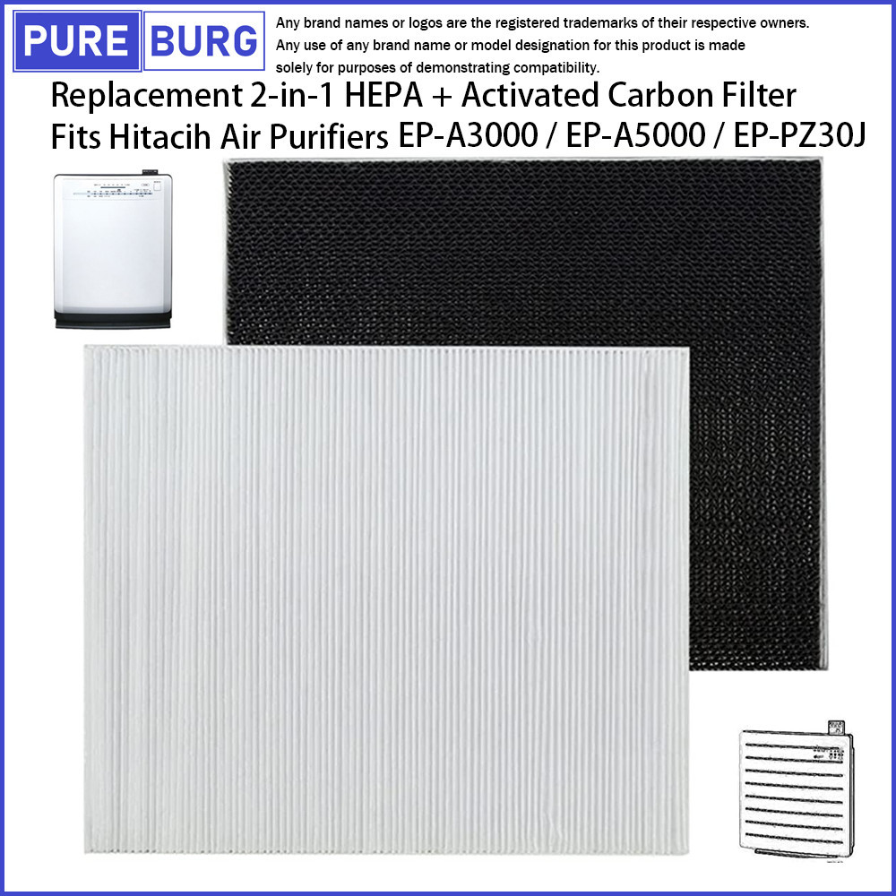 เหมาะกับ Hitachi EP-A3000 EP-A5000 EP-PZ30J EP-TZ30J EP-NZ50J เครื่องฟอกอากาศเปลี่ยน HEPA Filter EPF