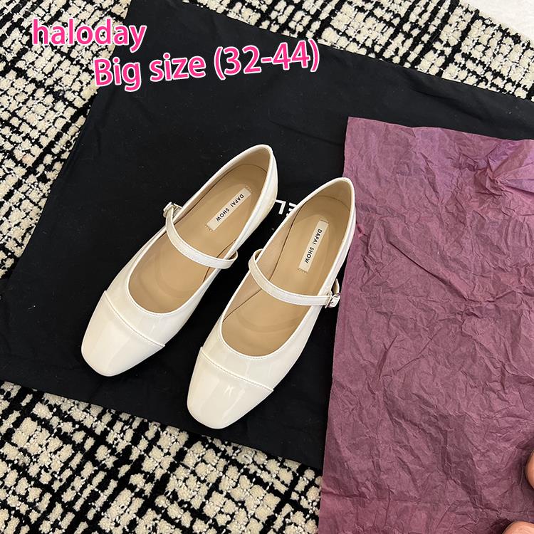 32-44 ขนาด รองเท้าผู้หญิงไซส์ใหญ่✨สวมง่ายขนาดใหญ่ ins รองเท้านางฟ้าสายเดี่ยวสีชมพูอ่อนโยนพร้อมกระโปรงรองเท้าแมรี่เจนแบบนุ่ม