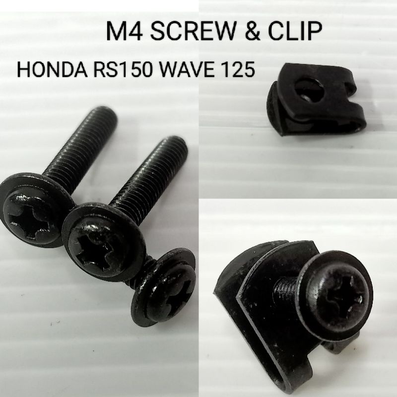 [1 biji] M4 SCREW & CLIP HANDLE COVER SCREW & CLIP HANDLE COVER SCREW HONDA RS150 WAVE125