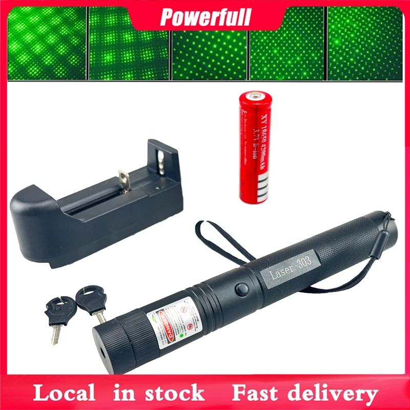 532nm 5nw 303 สีเขียวเลเซอร์ POINTER เลเซอร์ปากกาชาร์จ VISIBLE BEAM LIGHT