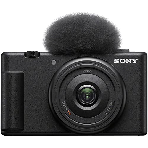 กล้องบันทึกวิดีโอดิจิทัล Sony Vlog Camera Vlogcam Selfie Zv-1F พร้อมหน้าจอ 20 มม. F2.0 Prime Lens Bl