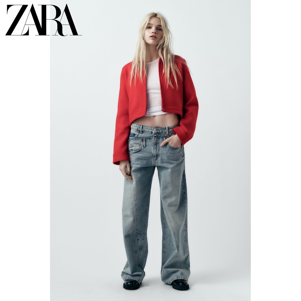 Zara 24 เสื้อแจ็กเก็ต เสื้อโค้ท TRF แฟชั่นฤดูใบไม้ผลิ สําหรับผู้หญิง 2315075 600