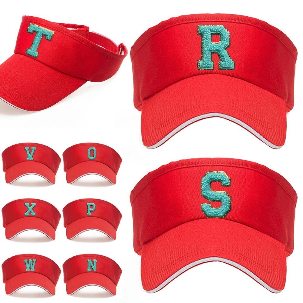 Embroidery label Top Empty Cap for Women Quick-dry Visor Outdoor Red Sun Hats Running Breathable Sun