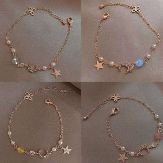 กําไลข้อมือ กําไลข้อมือผู้หญิง Xingyue Zircons Pearl Bracelet สร้อยข้อมือผู้หญิงออกแบบเฉพาะกลุ่มสร้อยข้อมือระดับไฮเอนด์แฟชั่นยอดนิยมสไตล์เกาหลีสร้อยข้อมือเรียบง่ายแฟนสาว