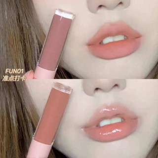 ลิปกลอส ลิปจิ๋ว Pure Desire Double-head Lip Glaze Lip Mud Mirror ผลิตภัณฑ์ใหม่ Water Sense ลิปสติกไม่ติดถ้วยแบรนด์เฉพาะลิปกลอสสมาคมนักเรียนราคาถูก