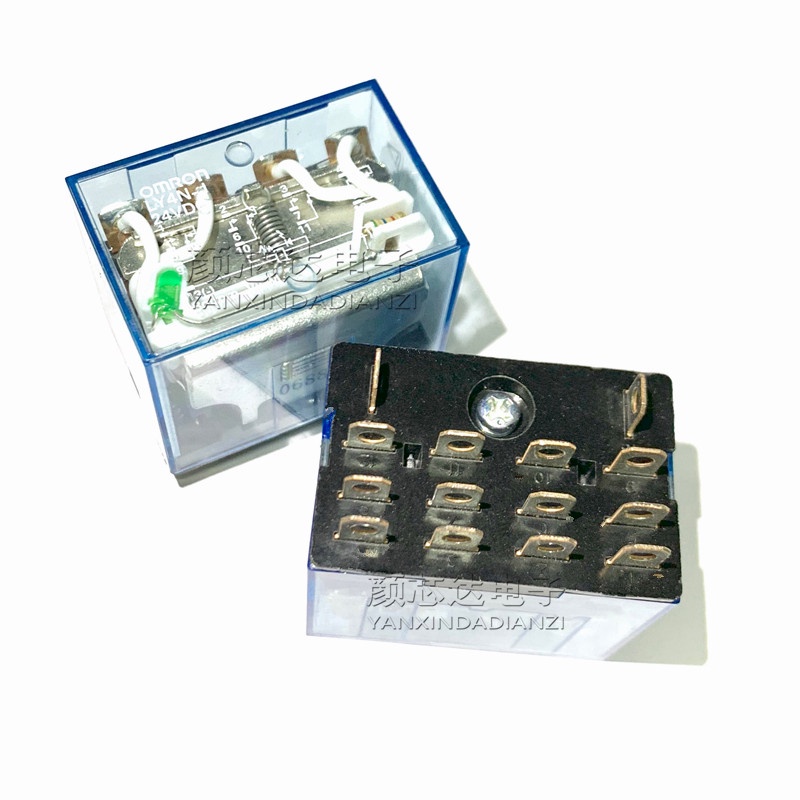 ของแท้ Omron กลางรีเลย์ LY4N-J LY4N DC24V DC220V กว้าง 14 Pins 10A