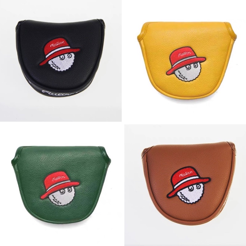 Headcover Malletพัตเตอร์กอล์ฟ (สีดํา, ขาว, เขียว & เหลือง) Half Moon Odyssey Scotty Bettinardi Evnro