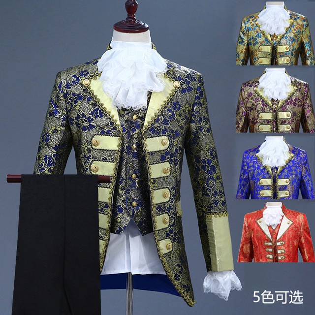 【FCS】ชุดเสื้อโค้ท และกางเกงคอสเพลย์ King Prince Renaissance สําหรับผู้ชาย✿มีสินค้า☞