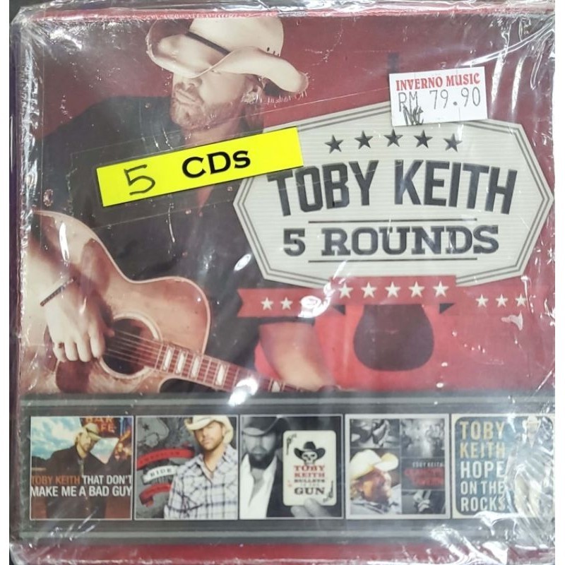 (อ่านคําอธิบาย) Toby Keith - 5 รอบ (5CDs)