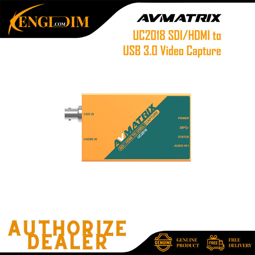 AVMATRIX SDI/HDMI เป็น USB 3.0 การจับภาพวิดีโอ UC2018 / UC1218