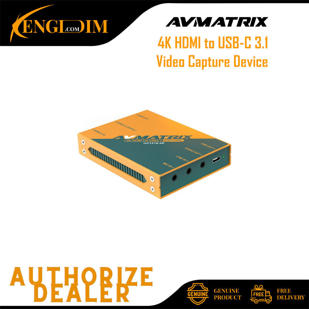 AVMATRIX อุปกรณ์จับภาพวิดีโอ HDMI เป็น USB-C 3.1 UC1218-4K / UC2218-4K