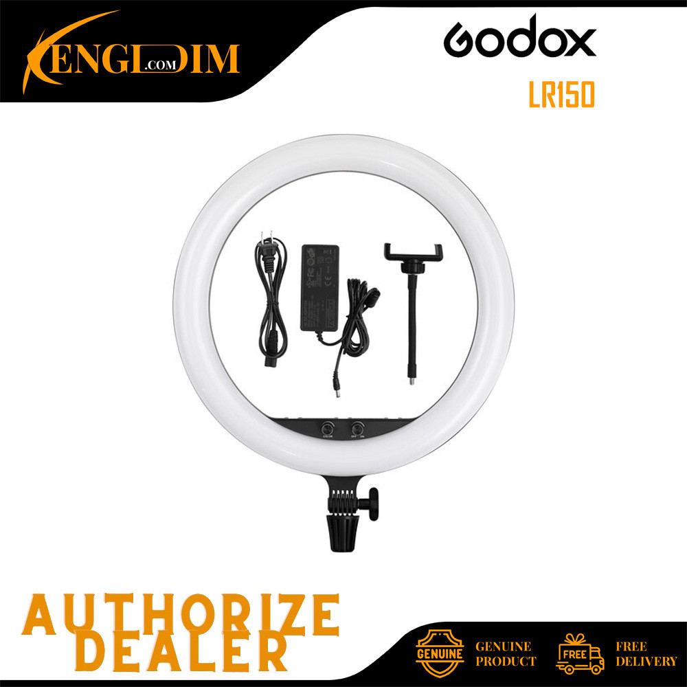 Godox LR150 Bi-Color LED Ring-Light (สีดํา, 18")