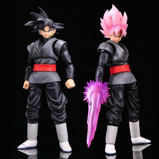 โมเดลฟิกเกอร์ Dragon Ball Goku Vegeta Saiyan Martial Arts Club Limited Group ขยับได้ สีชมพู สีดํา