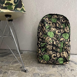 [ขายดี] พร้อมส่ง กระเป๋าเป้สะพายหลัง ลายพราง BAPE BABY MILO DAY PACK สีเขียว สําหรับนักเรียน ของขวัญวันเกิด