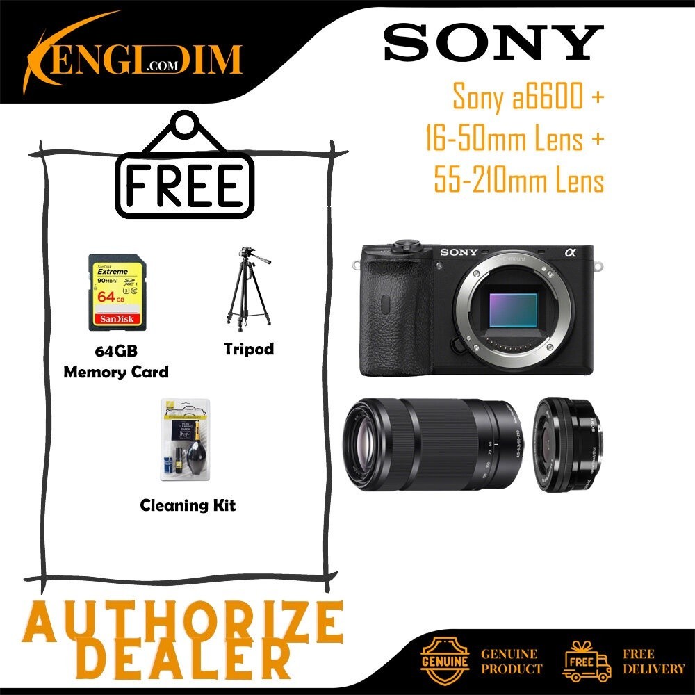 Sony Alpha a6600 พร้อมเลนส์ E 16-50mm และ E 55-210mm
