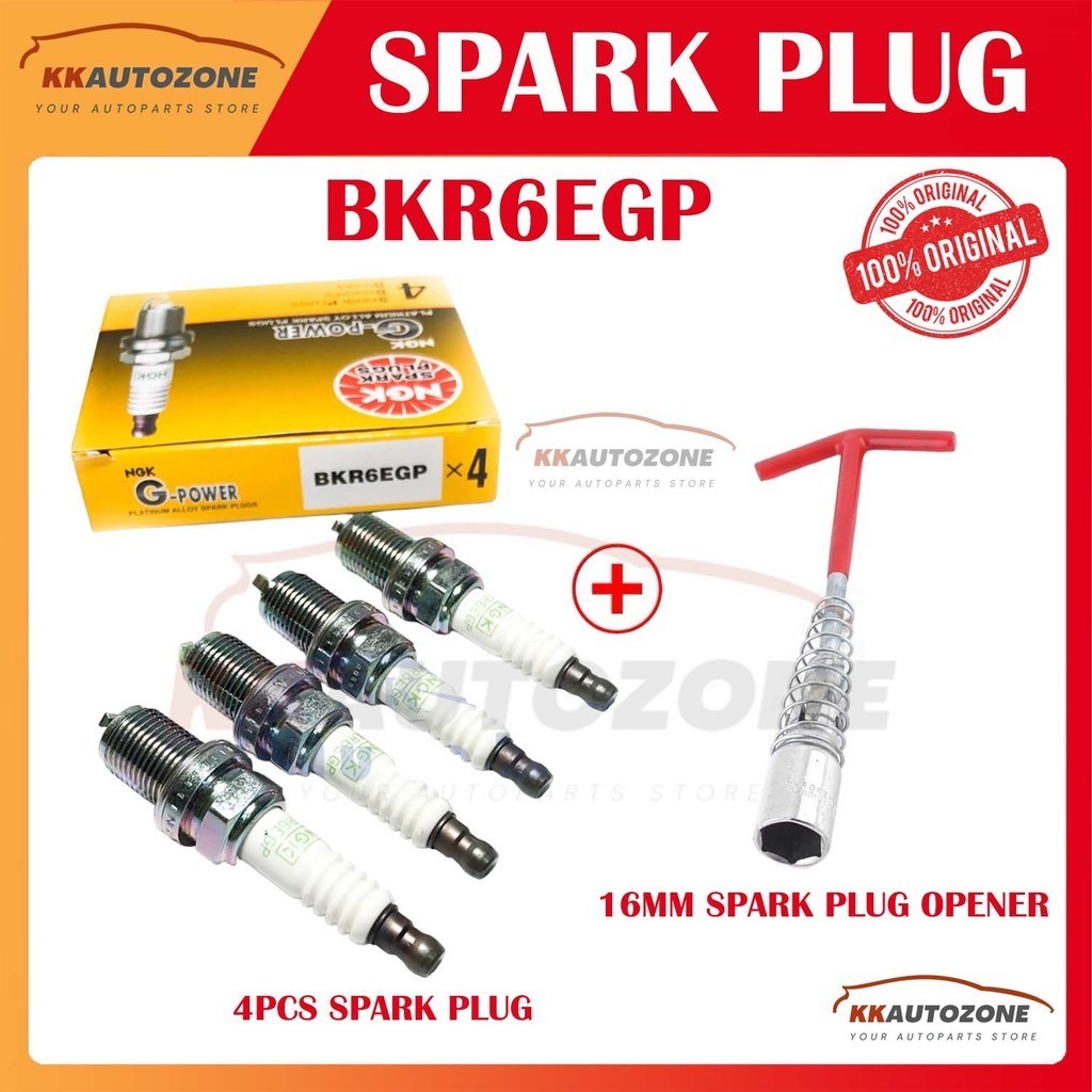 หัวเทียน NGK G-POWER BKR6EGP Platinum 4 ชิ้น