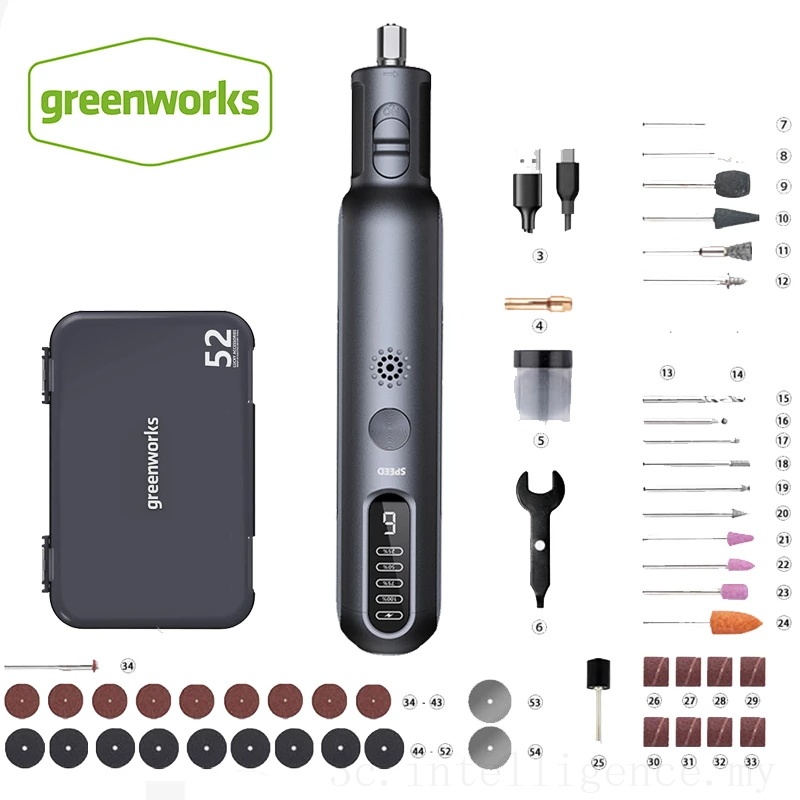 Xiaomi Youpin Greenworks เครื่องเจียรไฟฟ้าไร้สาย 8V 80W ความเร็วหลายระดับ ชาร์จ USB สําหรับเครื่องเจ