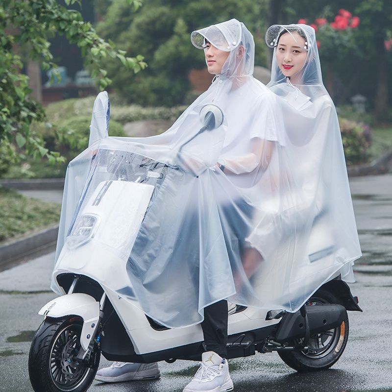 ชุดกันฝน AERNOH เสื้อกันฝนคู่แบตเตอรี่รถจักรยานไฟฟ้ารถจักรยานยนต์ผู้ใหญ่ขี่แม่และเด็กเสื้อปอนโชเกาหลี
