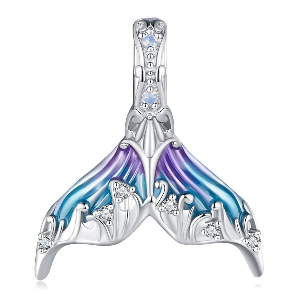 925 SIGNATURE SILVER Solid 925 Signature Silver Mermaid Gleam Tail Charm