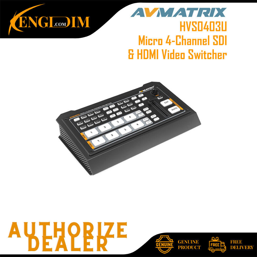 AVMATRIX HVS0403U ตัวสลับวิดีโอ Micro 4 ช่องและ HDMI