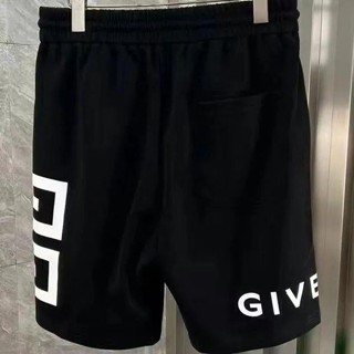 Givenchy กางเกงขาสั้นลําลอง ผ้าฝ้าย และผ้าไนล่อน ระบายอากาศได้ดี พิมพ์ลายตัวอักษรปารีส แฟชั่นฤดูร้อน สําหรับผู้ชาย