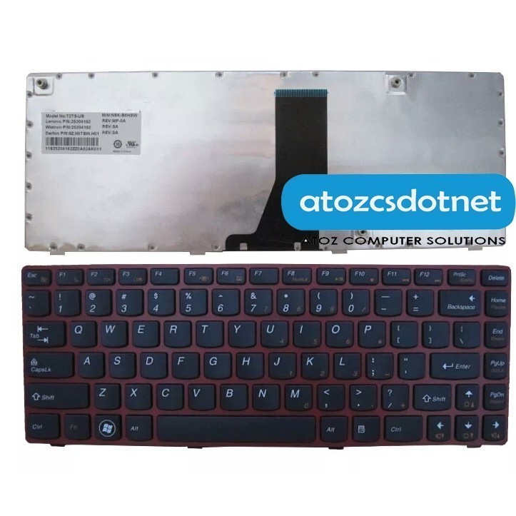 แล็ปท็อป/โน้ตบุ๊คเปลี่ยนคีย์บอร์ดสําหรับ Lenovo IDEAPAD V480 V480C V480S V485