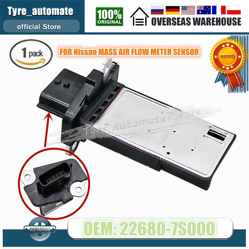 สำหรับ Nissan MASS AIR FLOW METER SENSOR MAF โรงงาน22680-7S000 AFH70M-38 AF-NS01