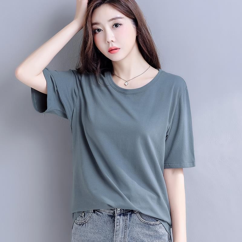 เสื้อยืดแขนสั้น ผ้าเรยอน ทรงหลวม ขนาดใหญ่ แฟชั่นฤดูร้อน สําหรับผู้หญิง